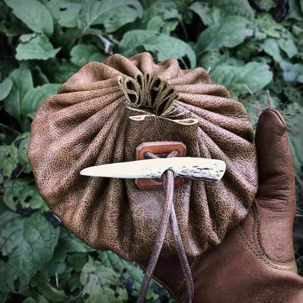Large Leather Tinder Pouch